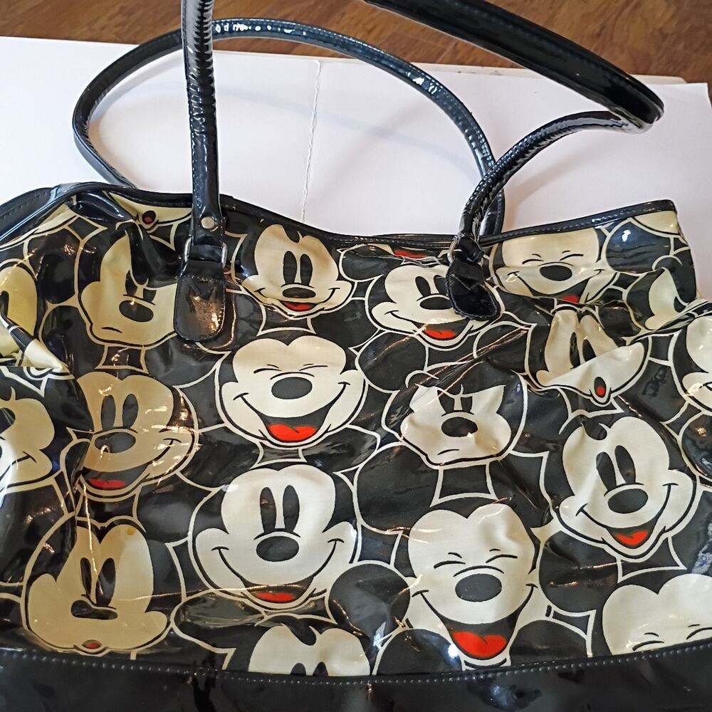 Vintage Mickey & Co Disney Mickey Mouse All Over Print Canvas Tote Bag